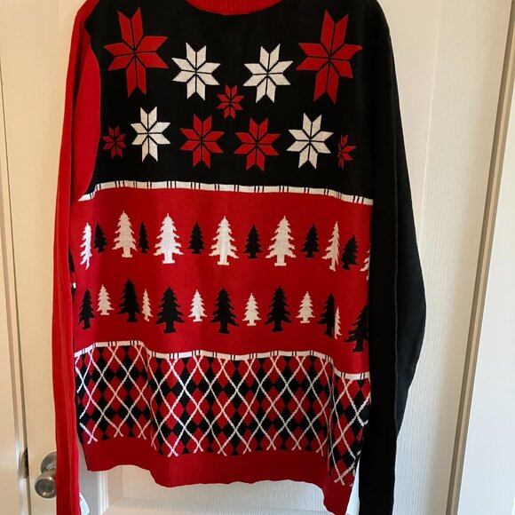 NFL Atlanta Falcons Ugly Christmas Sweater Mens Red, Black Size XX Large NEW. - Picture 13 of 16